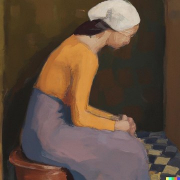 Johannes Vermeer stílusában festett asszony sem a holland festészet aranykoráról elmélkedik.
