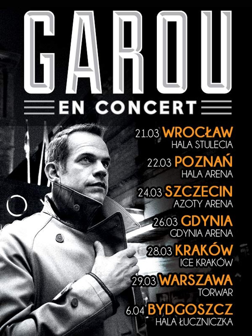 Garou wystąpi w Gdynia Arena 26 marca