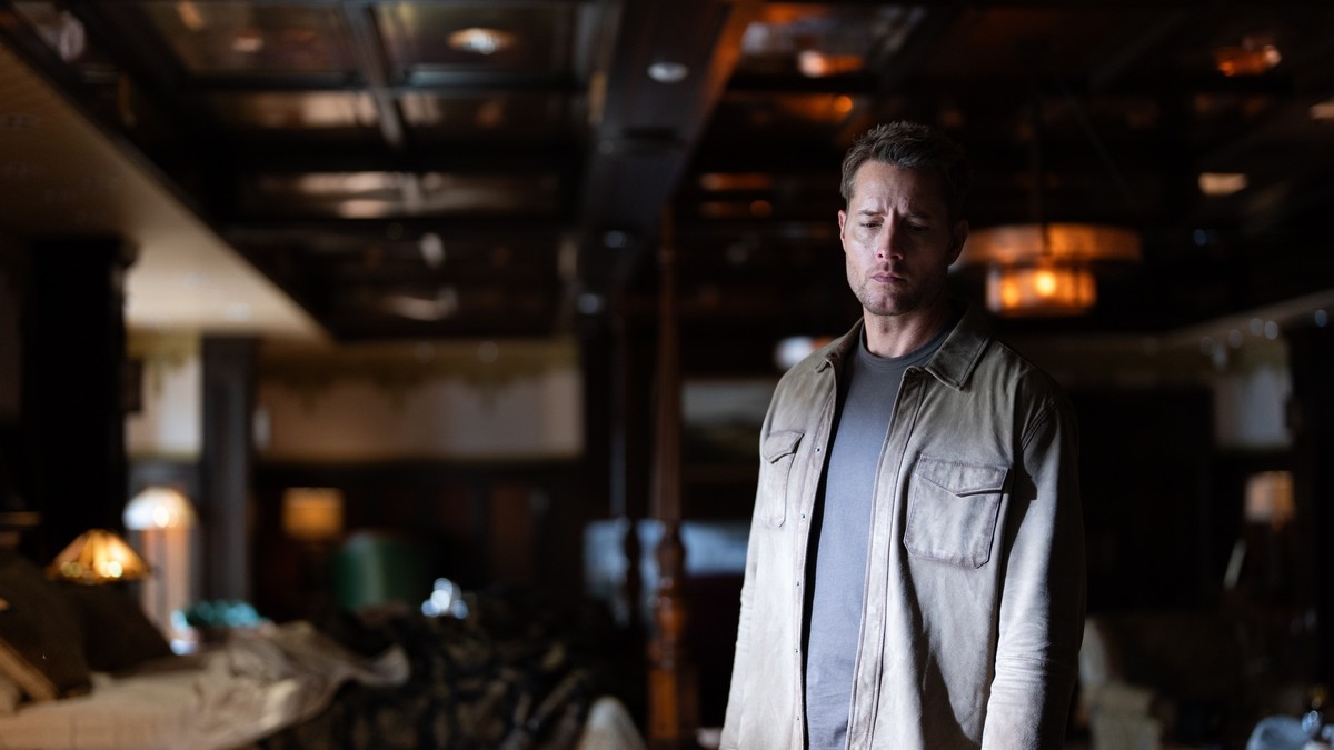 Justin Hartley jako Colter Shaw w siódmym odcinku trzeciego sezonu serialu "Tropiciel"