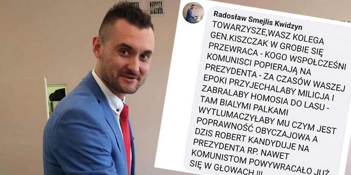 Szef klubu PiS w Kwidzynie Radosław Smejlis