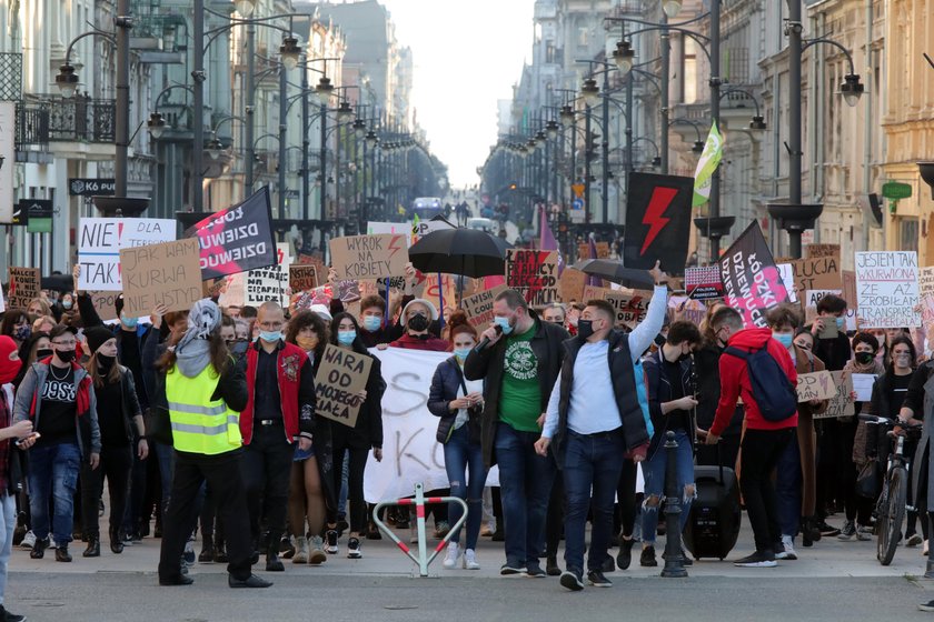 Czarny protest w Łodzi.