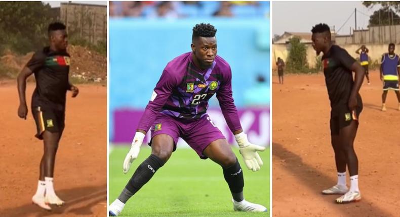 Le gardien de but camerounais André Onana a été aperçu jouant au football de rue après avoir été exclu de la sélection. Crédit : @FIFAcom @IFTVofficial Source : Twitter
