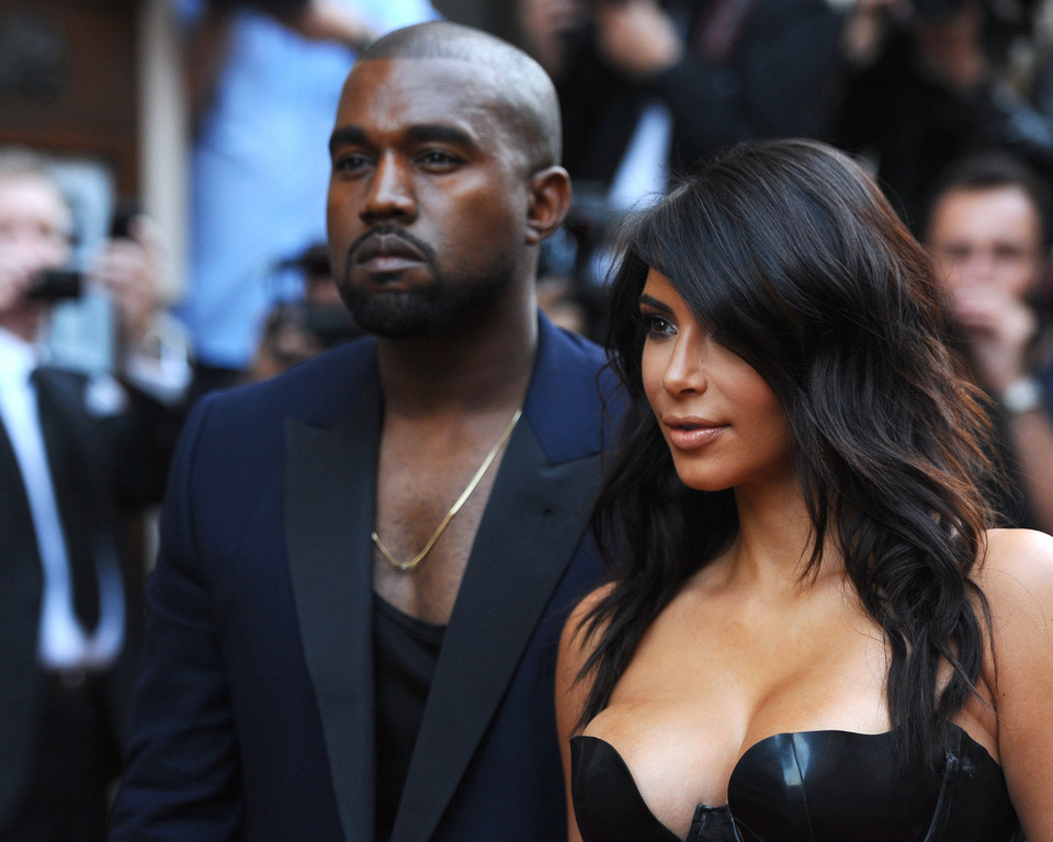 Kanye West z żoną Kim Kardashian