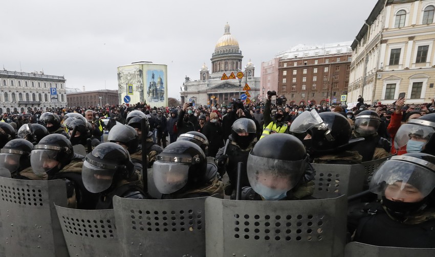 Protesti u Rusiji - Sankt Petersburg