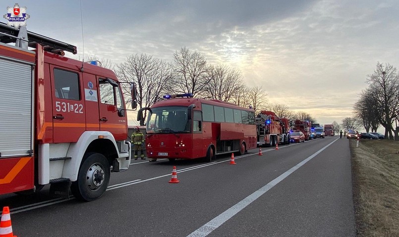 Autokar z uchodźcami z Ukrainy miał wypadek na Lubelszczyźnie