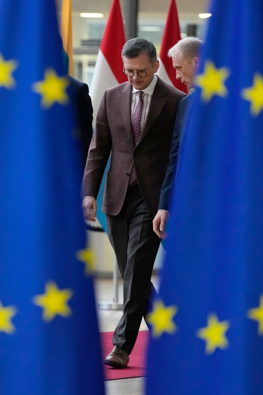 Ukrajinski ministar Dmitro Kuleba na sastanku ministara spoljnih poslova EU u Briselu 11. decembra