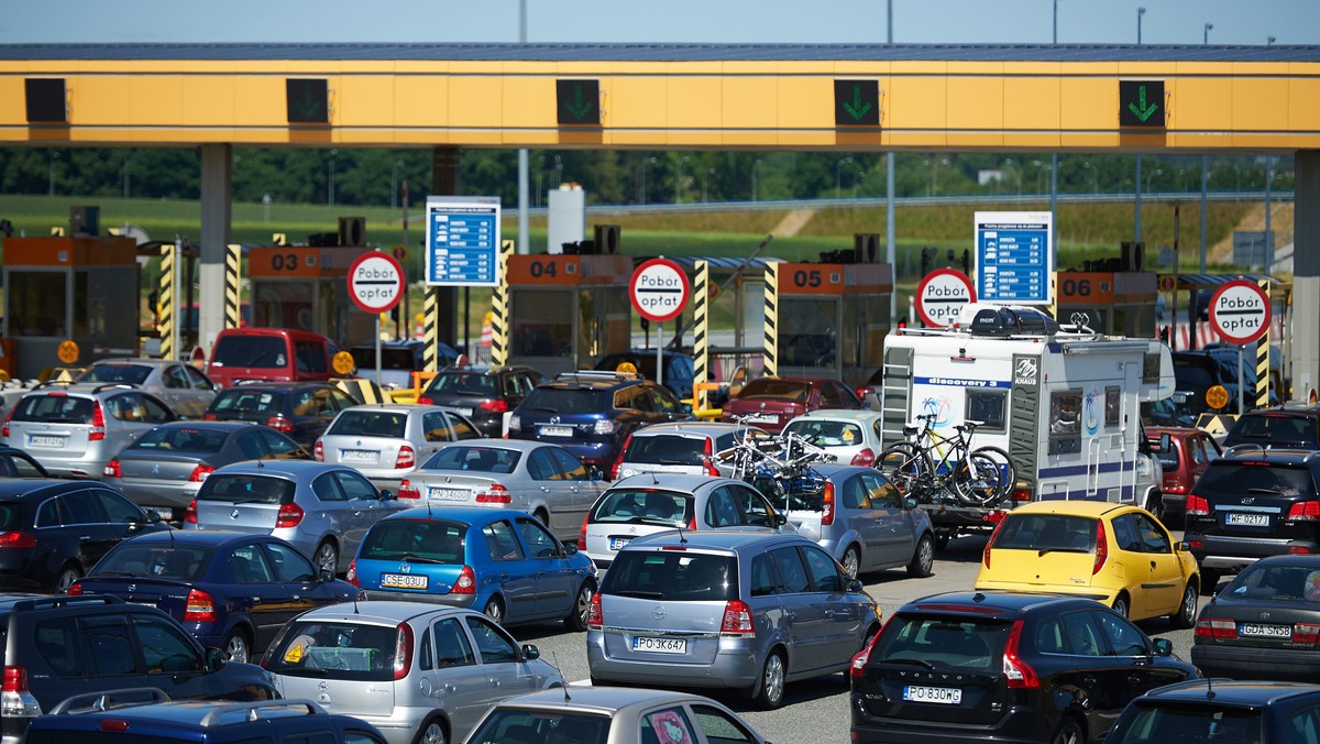 RUSOCIN DŁUGI WEEKEND KOREK NA AUTOSTRADZIE A1 