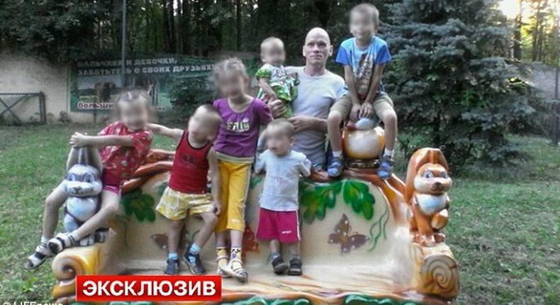 Suspect, Oleg Belov and his 6 children