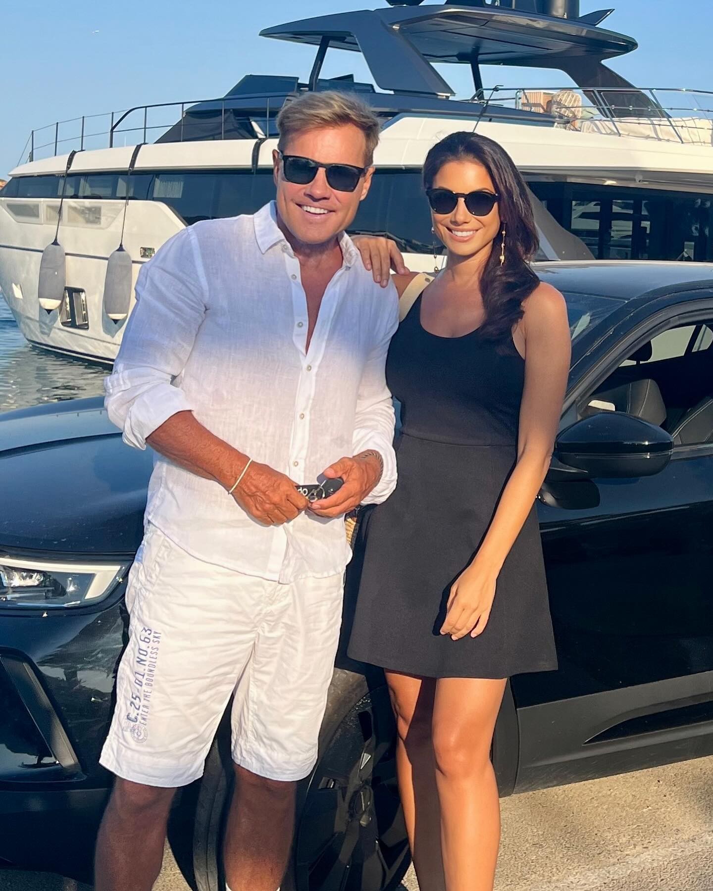 Nemecký skladateľ a hudobník Dieter Bohlen a jeho manželka Carina. 