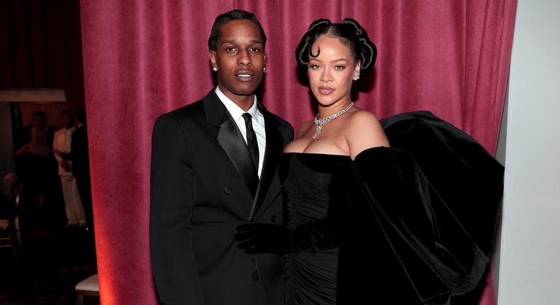 A$AP Rocky and Rihanna attend the 2023 Golden Globes.Christopher Polk/NBC via Getty Images