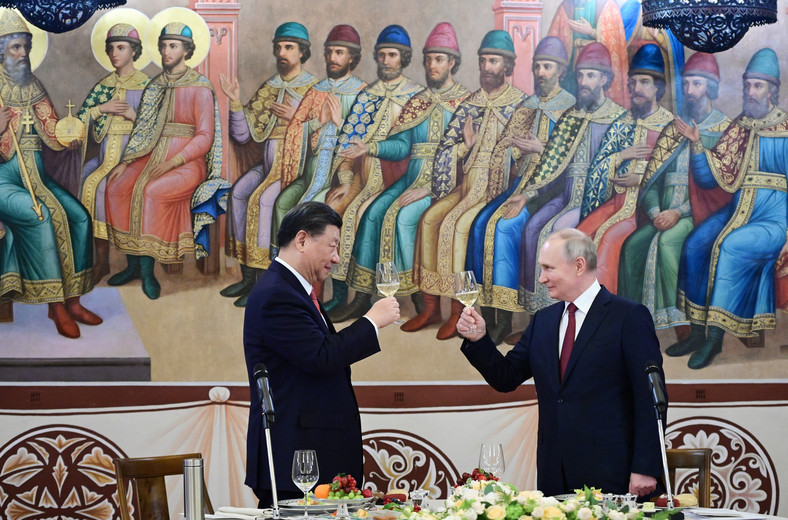 Xi Jinping i Władimir Putin w Moskwie, marzec 2023 r.