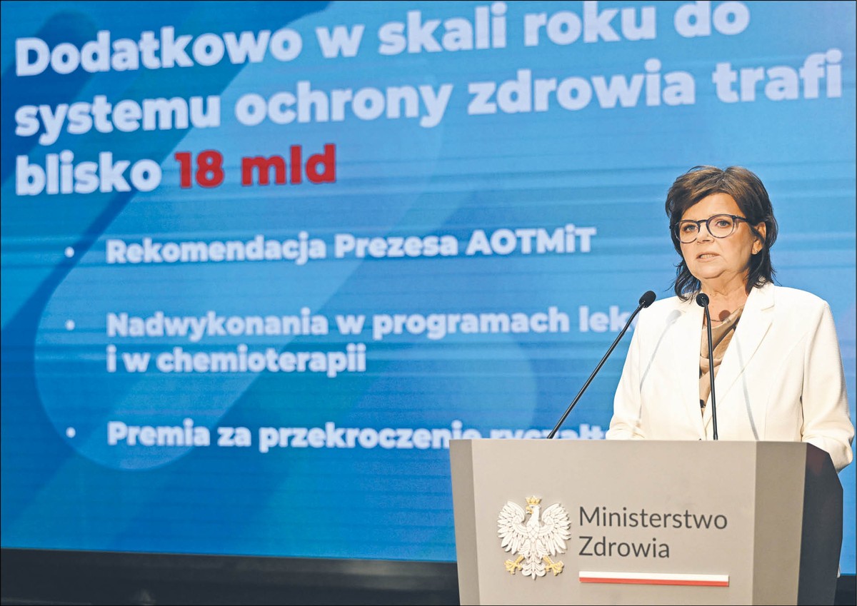 Minister zdrowia Izabela Leszczyna podczas środowej konferencji prasowej mówiła o szczegółach podwyżek w ochronie zdrowia