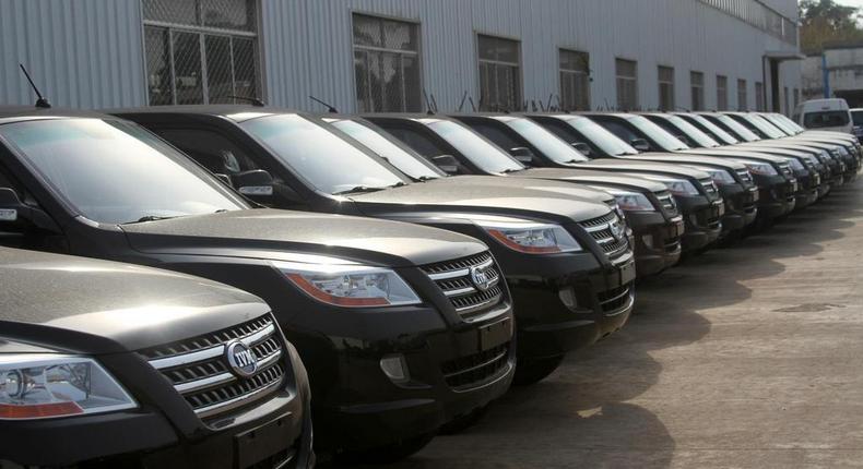 A set of Innoson SUV's at the Nnewi factory