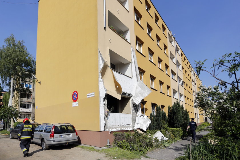 Gliwice, ul. Hutnicza - blok, w którym doszło do eksplozji