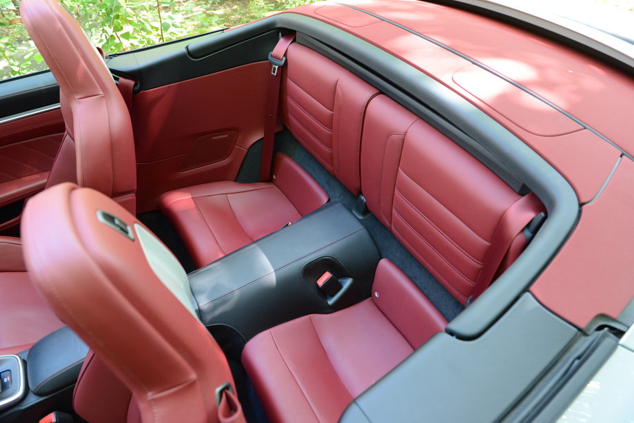 Porsche 911 Turbo S Cabriolet - rear seats are typical.  It is rather a place of luggage.