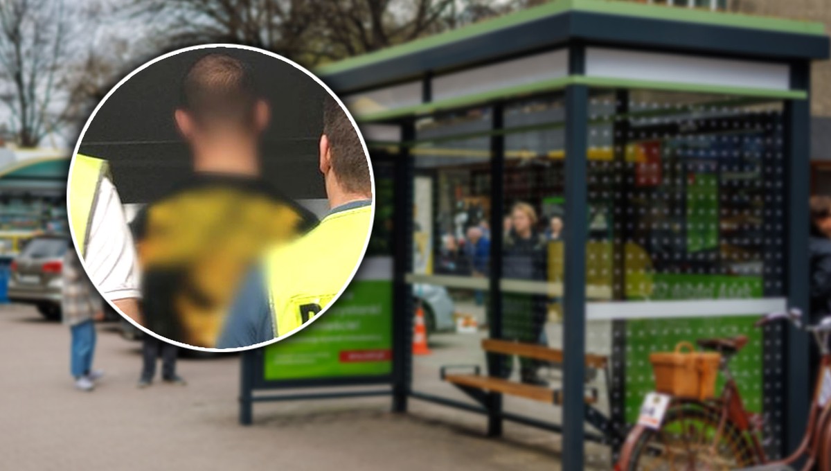 Przerażające sceny na przystanku autobusowym. Chłopiec musiał uciekać. Schronił się w sklepie