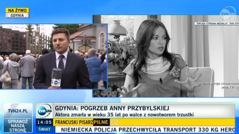 Gdynia w dzień pogrzebu Anny Przybylskiej