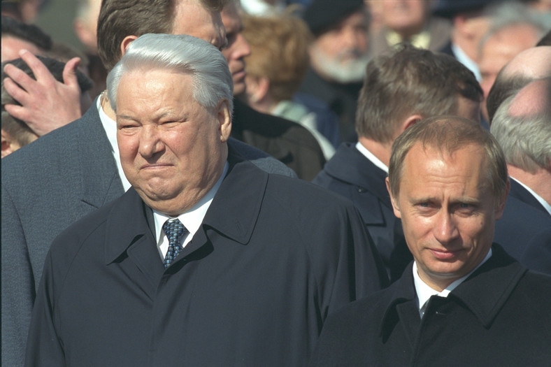 Borys Jelcyn i Władimir Putin w 2000 r.