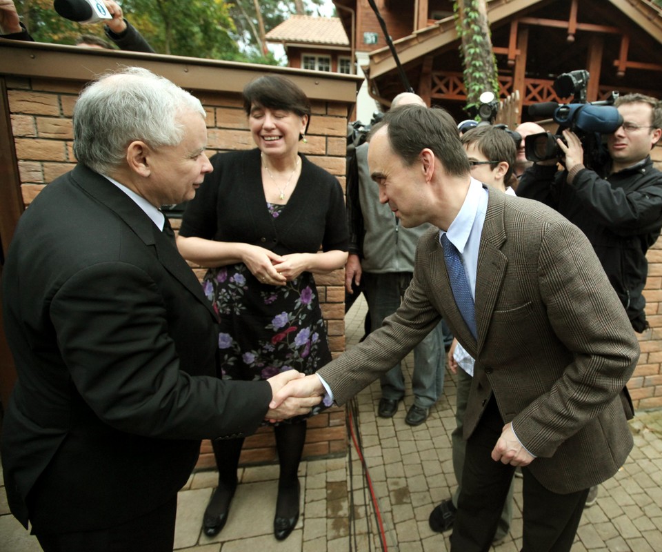 Jarosław Kaczyński w Józefowie koło Warszawy