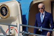 Prezydent USA Joe Biden na pokładzie samolotu Air Force One