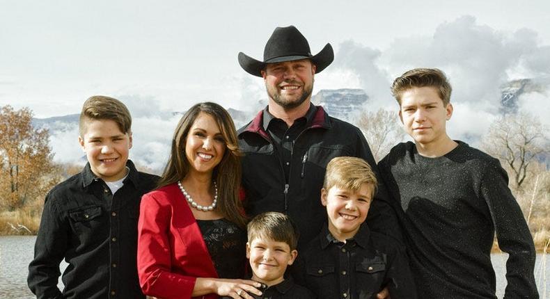 Colorado Rep. Lauren Boebert with her husband and four sons.Lauren Boebert for Congress