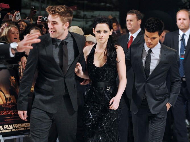 Robert Pattinson, Kristen Stewart i Taylor Lautner w Londynie