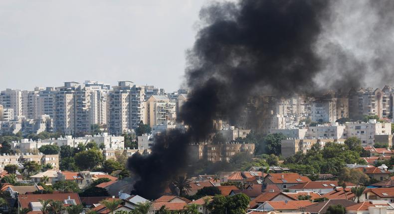 Hezbollah has struck three Israeli positions on the Lebanon border, calling the attack a show of solidarity with the Palestinian resistance.Amir Cohen/Reuters