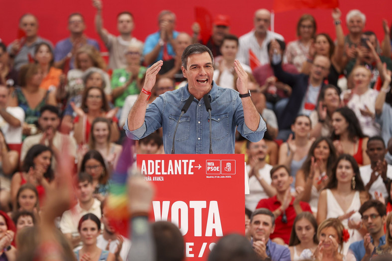 Pedro Sanchez, premier Hiszpanii. 21 lipca 2023 r.