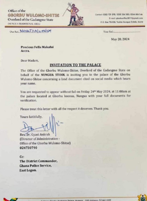 Fella Makafui and Medikal summoned by Nungua Stool