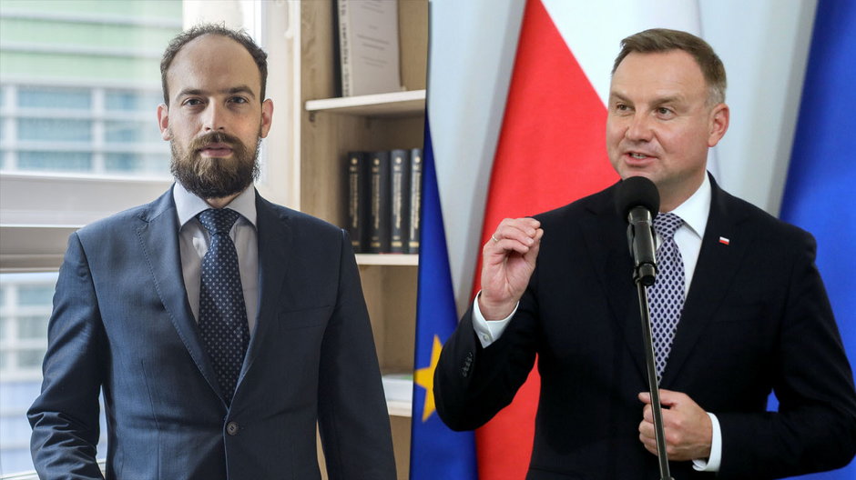 Jan Hoffman (z lewej), Andrzej Duda (z prawej)