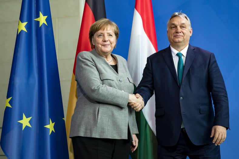 Była kanclerz Niemiec Angela Merkel i premier Węgier Viktor Orban