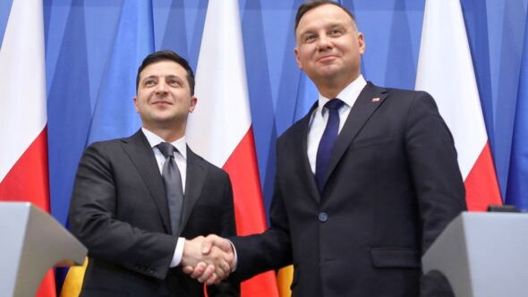 Prezydenci Polski i Ukrainy Andrzej Duda oraz Wołodymyr Zełeński. Fot. Kancelaria Prezydenta RP