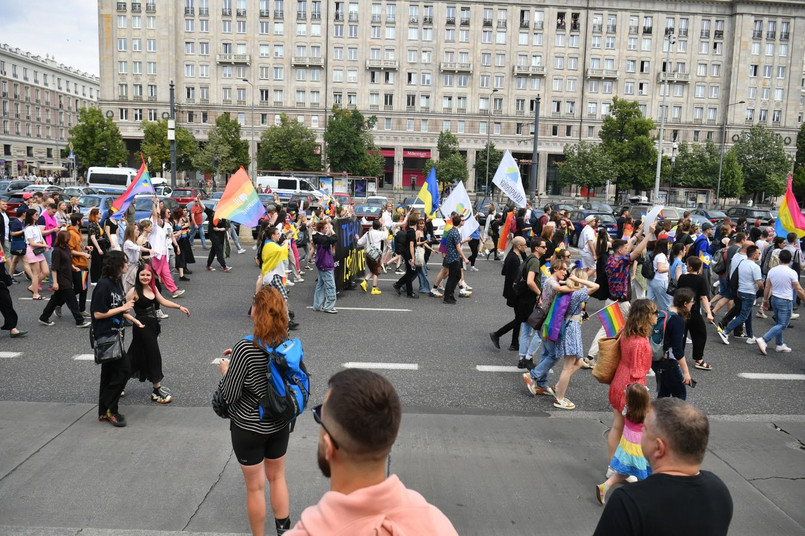 Uczestnicy XXII Parady Równości w Warszawie