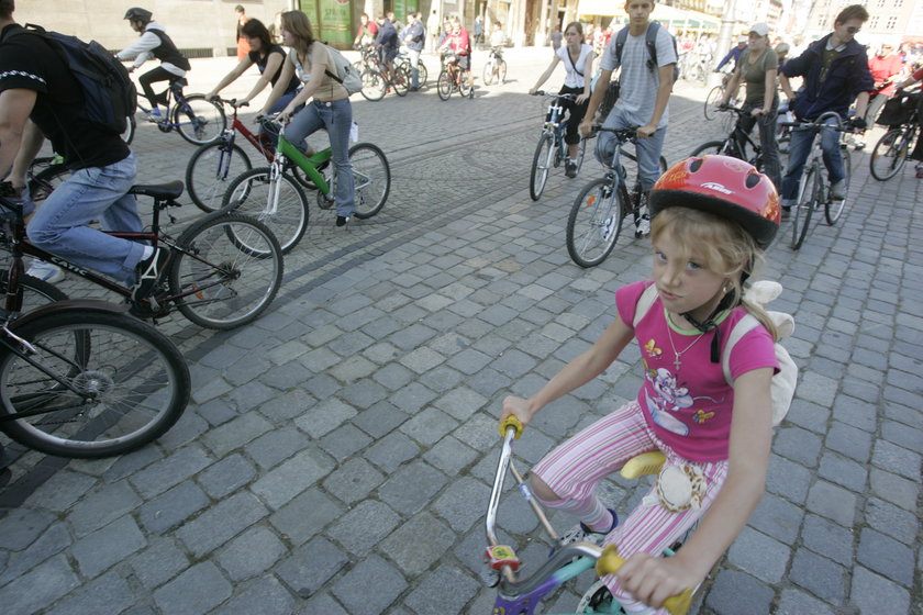 Jedna z akcji wrocławskich rowerzystów