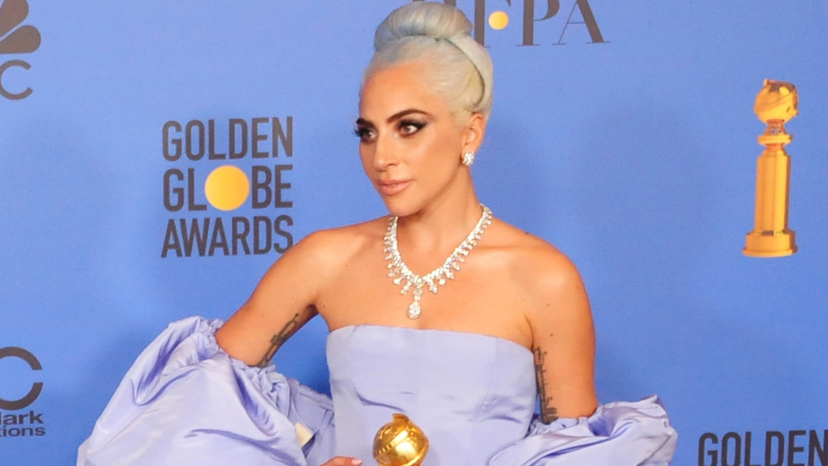 Lady Gaga na Złotych Globach w 2019 r.