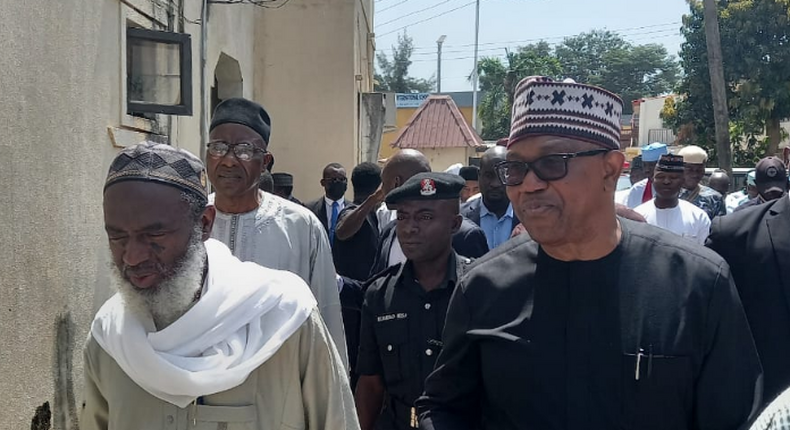 Islamic cleric, Sheikh Gumi and  Labour Party Presidential candidate, Peter Obi met for the first time in Kaduna (Peter Obi)