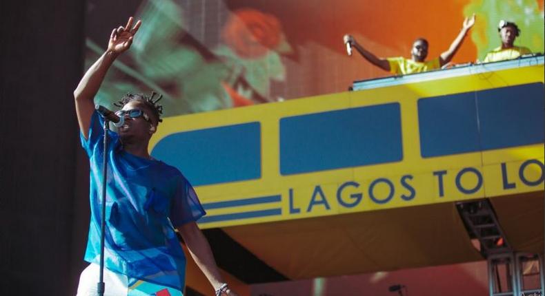 Mr Eazi serenading the Coachella 2019 crowd in the late hours of Saturday, April 13, 2019. (Twitter/Mreazi)