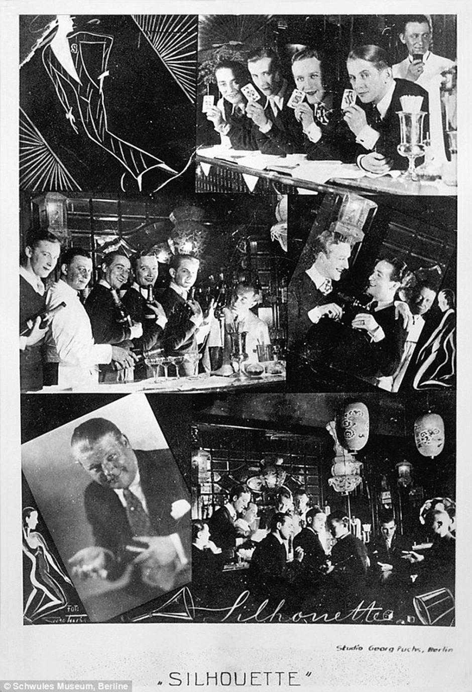 Kolaž fotografija napravljen u gej klubu "Silueta", koji je važio za jedan od elitnijih tokom "zlatnog doba" Berlina. (Foto: Schuwles Museum, Berlin)