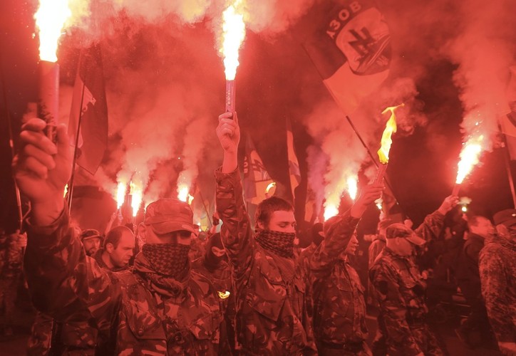 Marsze z okazji 72. rocznicy utworzenia Ukraińskiej Powstańczej Armii (UPA)