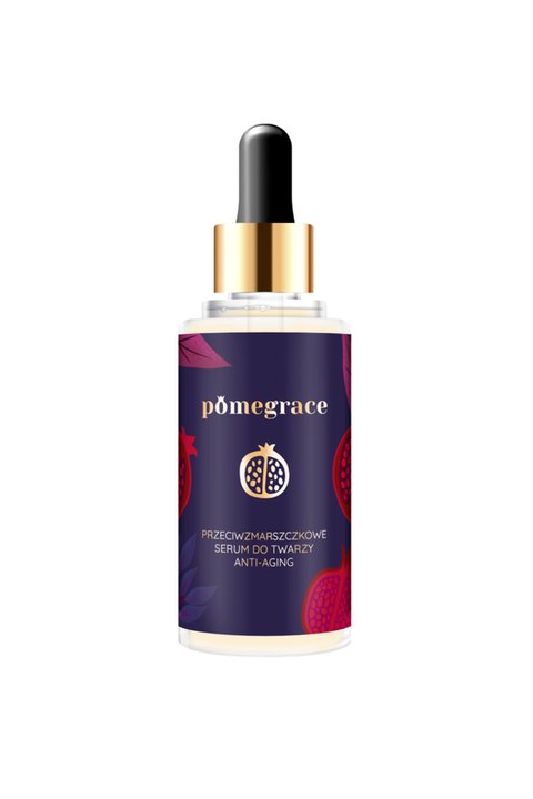 Przeciwzmarszczkowe serum do twarzy anti-aging, Pomegrace (70 zł)