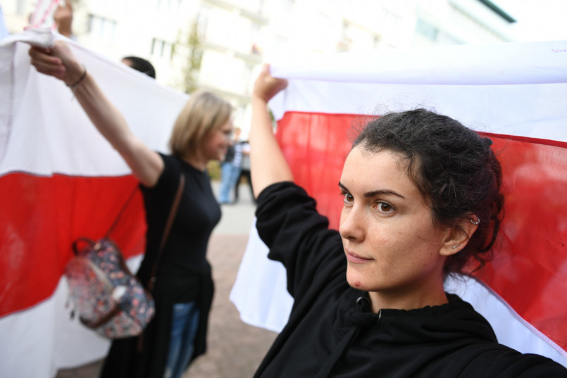 W Gdyni zorganizowano manifestację solidarności z Białorusinami