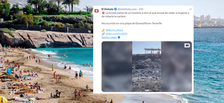 Krwawa scena na plaży na Teneryfie. Turyści uciekali w popłochu