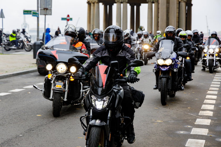 Protest motocyklistów w Szczecinie