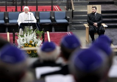 GERMANY-POPE-WYD-JEWS-SYNAGOGUE