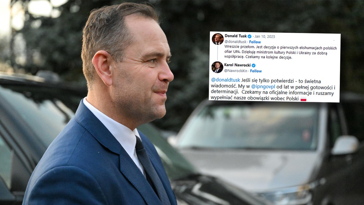 Karol Nawrocki pozytywnie ocenia zapowiedź Donalda Tuska o ekshumacji ofiar na Wołyniu [Źródło: PAP]
