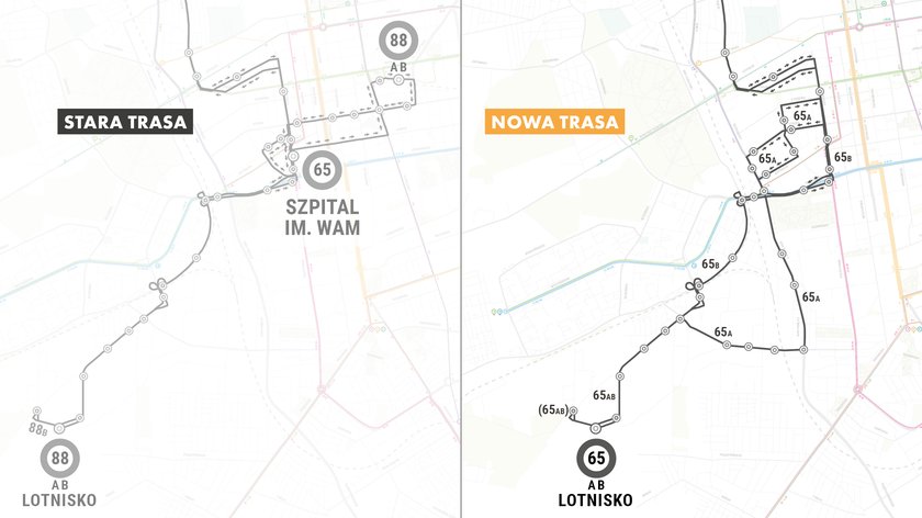 Zmiany tras autobusów i tramwajów MPK w Łodzi 2018