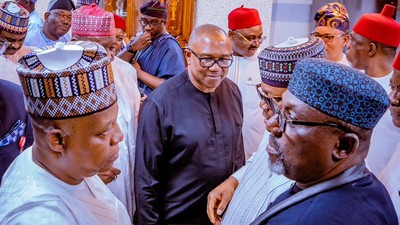 Shettima, Obi, others attend Deputy Senate President’s son wedding in Kano. [Twitter:@moore_ojo]