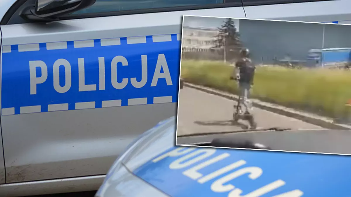 Łódź: Mężczyzna jechał hulajnogą 100 km/h po ulicy. Teraz szuka go policja