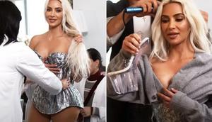 Kim Kardashians thin waist at the Met Gala [Vogue/Youtube]