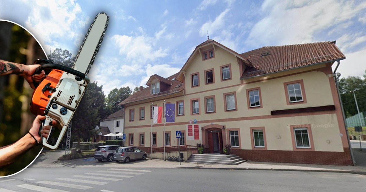 Groza na Dolnym Śląsku. Nie chciał stać w kolejce. Wrócił do urzędu z piłą motorową